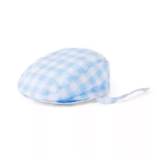 Janie & Jack Baby Gingham Newsboy Cap in Blue Size 18-24 Months - Picture 1 of 4